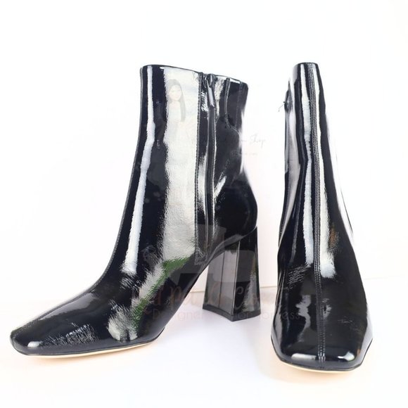 Sam Edelman Women's Codie High Heel Booties Patent Leather Black 10.5- 0268 - Picture 5 of 16